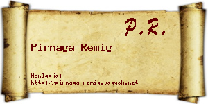 Pirnaga Remig névjegykártya